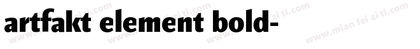 artfakt element bold字体转换